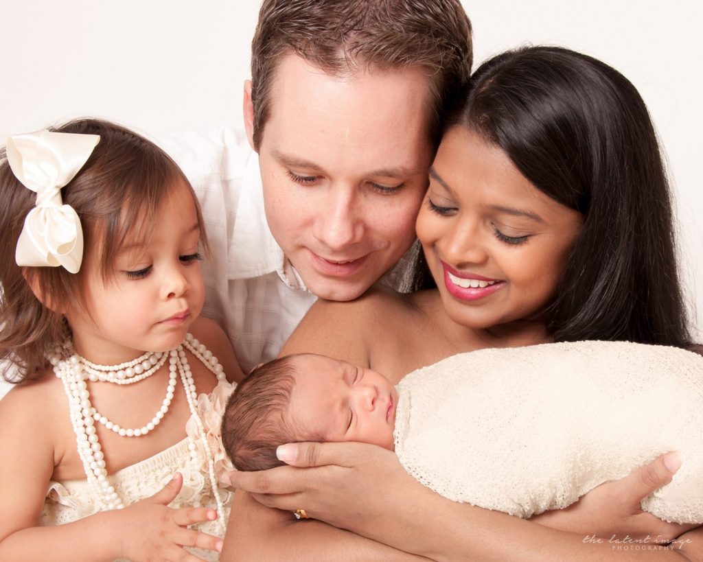 Newborn family portrait